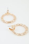 Polished Bamboo Hoop Earrings 