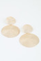 Modern Engraved Disc Drop Earrings