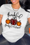 Summer Women's Halloween T-Shirt Short Sleeve Ladies Basic Shirt Style Letter Print