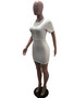 Summer women's solid color dress nightclub wear