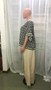 Women'S Casualprint V-Neck Loose Top + Elastic Waist Wide Leg Pants Set