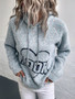 Women'S Autumn Winter Drawstring Hooded Knitting Shirt Pullover Sweater