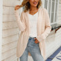 Autumn Winter Plus Size Women's Cardigan Irregular knitting Shirt Hollow knitting Sweater Jacket