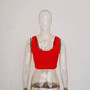 Spring Summer Fashion Women'S Hollow Out U-Neck Slim Basics Crop Vest Tops