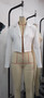 Women's White Short Pleated Skirt Suit