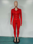 Autumn and winter women's solid color sports two-piece suit