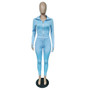 Autumn and winter women's solid color sports two-piece suit