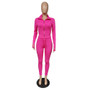 Autumn and winter women's solid color sports two-piece suit