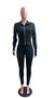 Autumn and winter women's solid color sports two-piece suit