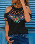 Women's Hollow Out Cut Out Shoulder Shirt