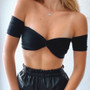 Summer top bandeau knot sexy pure desire slim short vest women