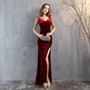 Women high-end  elegant banquet fishtail evening dress