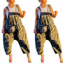 Women'S Camo Casual Cargo Loose Suspender Jumpsuit