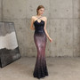 Long Formal Party Slim Fit Fishtail Dress Elegant Sequin Mermaid Evening Party Dress