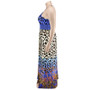 Plus Size Summer Women's Leopard Strap Slit Swing Dress