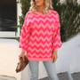 Trend Fall/Winter Women's Sweater Plus Size Pullover Patchwork Loose Round Neck Lantern Sleeve Sweater