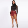 Women's High Waist Bodycon Short Skirts Nightclub pu Leather Zipper Sexy Black Leather Skirts