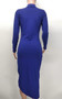 Women Long Sleeve Solid Slit Sexy Dress