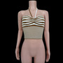 Women Strapless Striped Tank Top