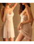 Erotic Lingerie Sexy Mesh See-Through Pajamas Lace Embroidered Straps Nightdress Women'S Loungewear