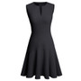 Summer Women's Elegant Sleeveless Career Mid Waist Dress