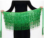 Halloween belly dance four-layer fringed Belt bohemian skirt sequins