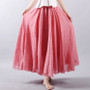 Women's autumn fashion linen skirt linen solid color ethnic style long skirt large swing skirt