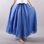 Women's autumn fashion linen skirt linen solid color ethnic style long skirt large swing skirt
