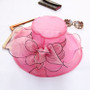 Summer Flower Mesh Sun Hat Beach Sunscreen Sun Hat Women'S Organza Formal Top Hat