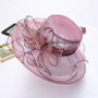 Summer Flower Mesh Sun Hat Beach Sunscreen Sun Hat Women'S Organza Formal Top Hat