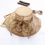 Summer Flower Mesh Sun Hat Beach Sunscreen Sun Hat Women'S Organza Formal Top Hat