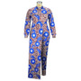 Plus Size Women's Long Autumn Print Fake Two-Piece Jumpsuit