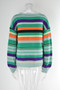 Fall Women'S Striped Pullover Round Neck Loose Knitting Plus Size Sweater Knitting Shirt