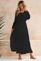 Women Summer Off Shoulder Long Sleeve Lace Patchwork Long Dress