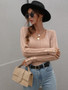 women's autumn winter knitting shirt solid color button pullover basic sweater