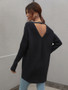 Winter Solid Color Sweater Women's Knitting Shirt Fashion Women's Long Sleeve V Neck Top Sweater