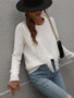 Pullover sweater women loose solid color knitting shirt fashion fringed sweater women