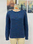 Sweater pullover solid color Chic Round Neck knitting sweater women