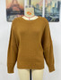 Fall/Winter Fashion Long Sleeve Round Neck Knitting Loose Split Pullover Sweater Women