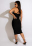 Women clothes Fashion Sexy Strap Sleeveless Diamond Cutout Bodycon Dress