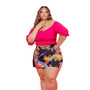 Summer Plus Size Women clothes Sexy Off Shoulder Culottes Two Piece Set