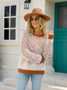 Pre-Fall Round Neck Pullover Long Sleeve Women's Knitting Shirt