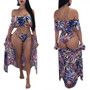 Women Summer Faye Floral Bikini Swimwear 4 Piece set