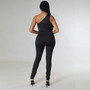 Womens Sexy Beaded cut out Sleeveless Jumpsuit