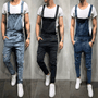 Men'S Denim Bib Suspender Men'S Denim Pant Jumpsuit