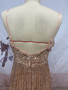 Women's Summer V-Neck Strap Dress Slim Sequin Princess Dress