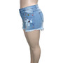 Fringed Denim Shorts Color Diamond Plus Size Fat Denim Pants Casual Straight Pants