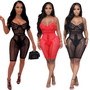 Fashion Corset Underwire Sling T Stripe Lace Casual Sexy Jumpsuit