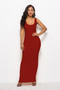 Women Solid Color Sexy Straps Long Dress