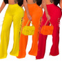 women's clothing fashion sexy solid color straps flared wide-leg trousers